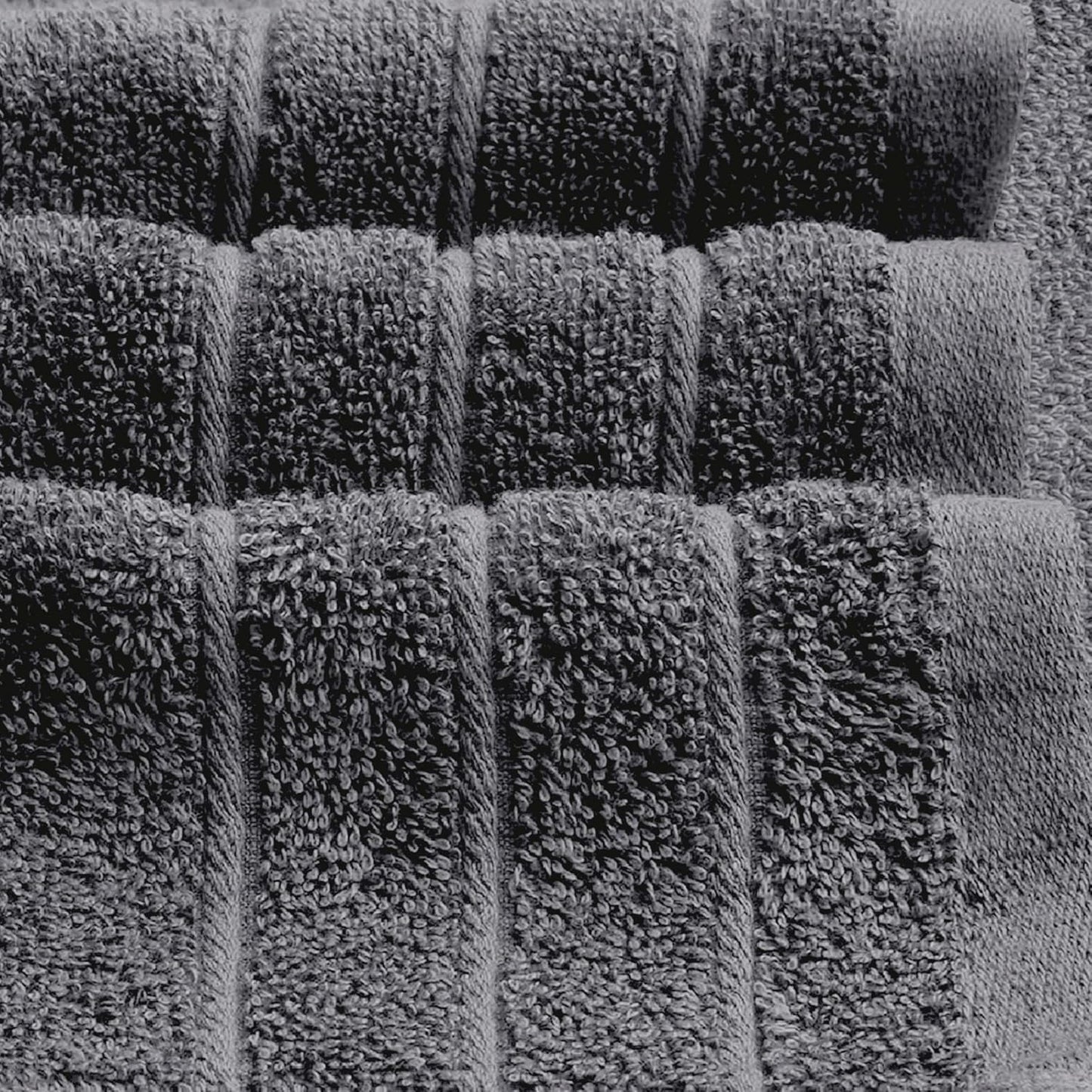 Pack of 4 Extra Large Bath Towels 30 x 60 Inches, 100% Cotton, Larger & Lighter Weight, Quicker to Dry, Super Soft and Absorbent, Perfect for Bathroom, Dark Grey
