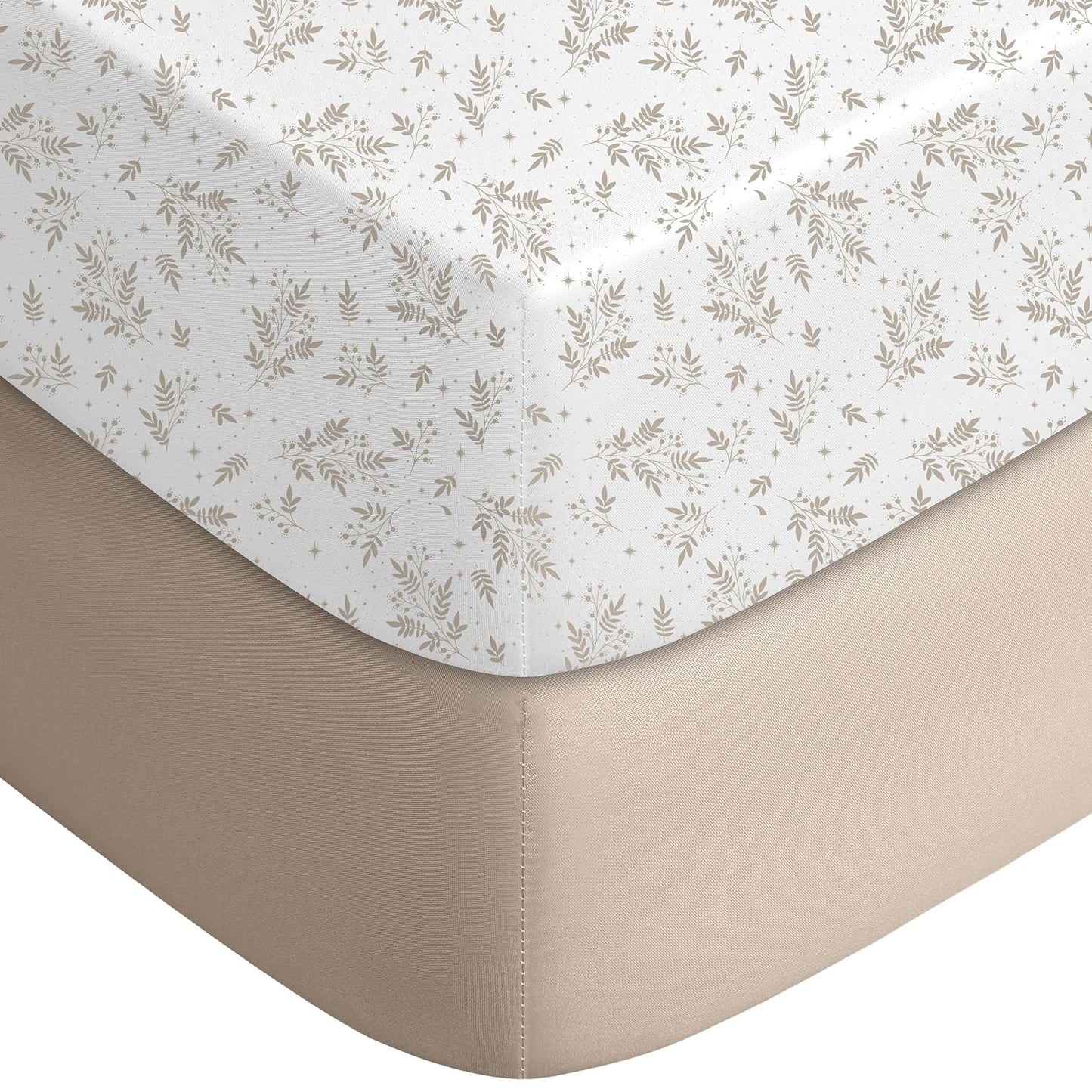 Crib Sheets for Boys Girls, Fitted Crib Sheet 2 Pack for Standard Crib and  Mattress