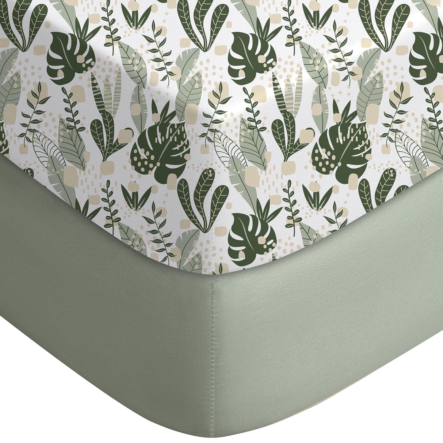 Crib Sheets for Boys Girls, Fitted Crib Sheet 2 Pack for Standard Crib and  Mattress