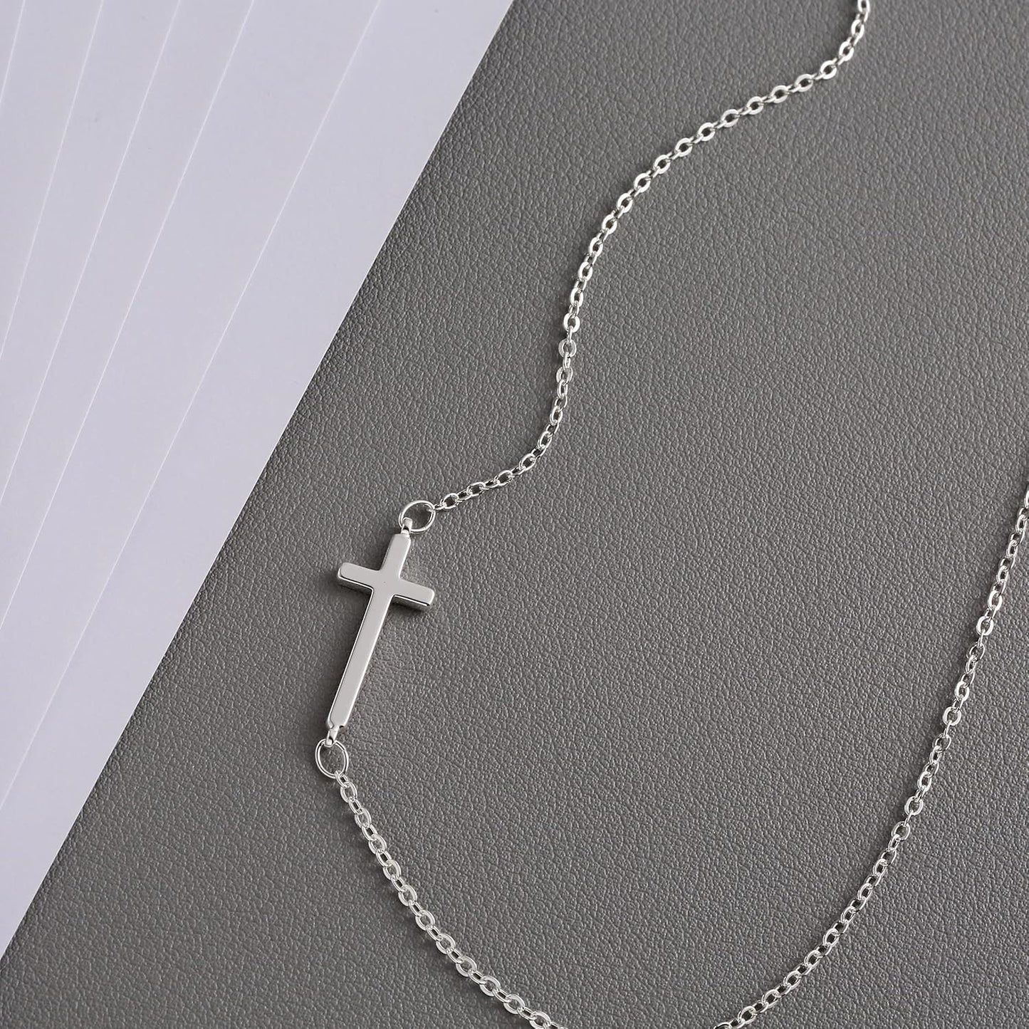 Cross Necklace: 14K Gold & Silver Plated, Minimalist Dainty Religious Pendant, Daily Wear Jewelry Gift for Women
