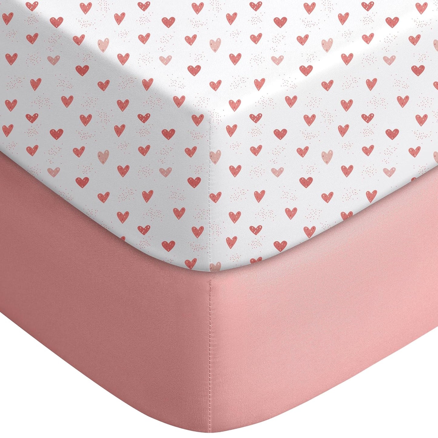 Crib Sheets for Boys Girls, Fitted Crib Sheet 2 Pack for Standard Crib and  Mattress