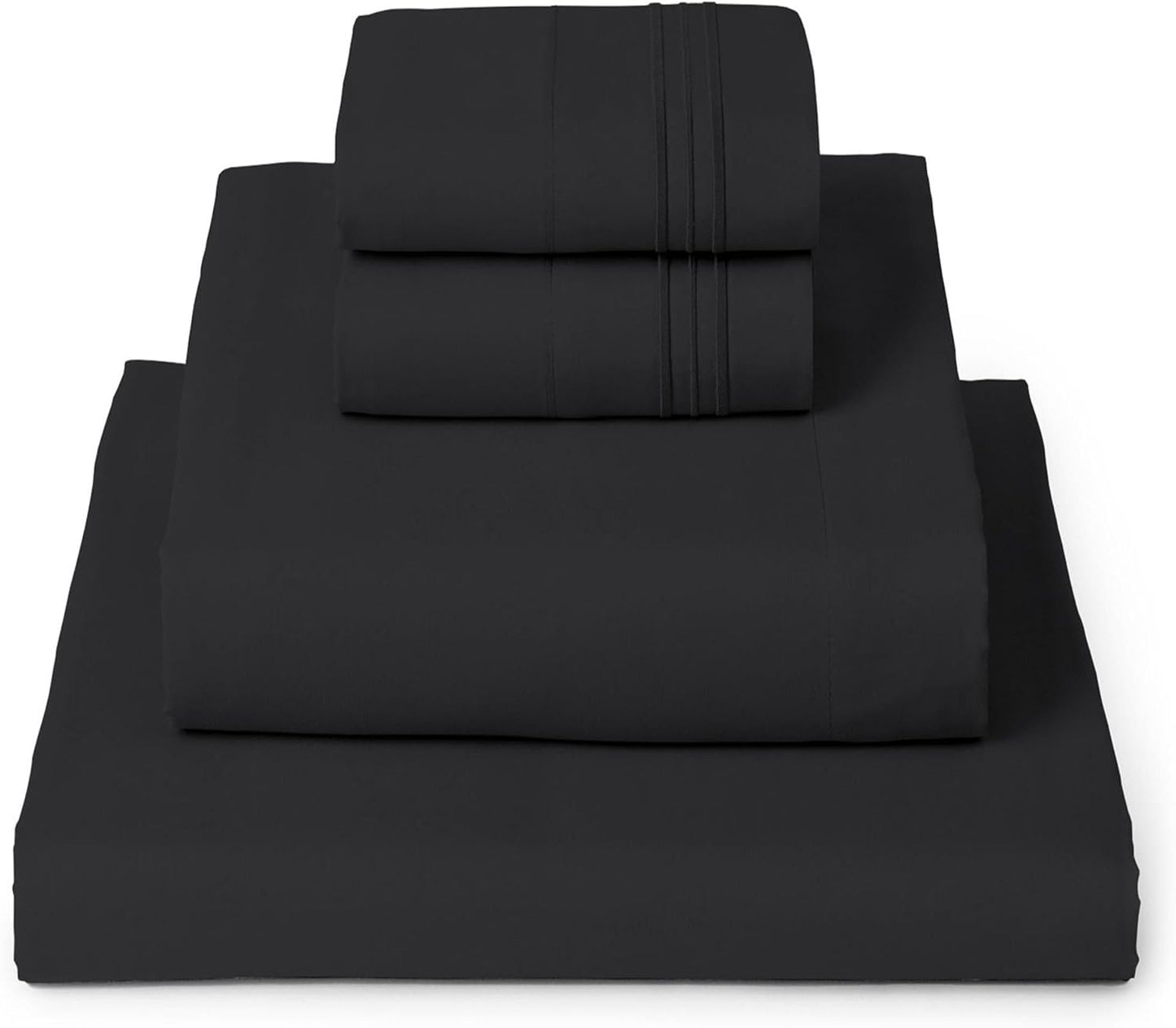 Queen Sheets Set - 4 count  Bedding - Hotel Luxury, Extra Soft, Cooling Bed Sheets