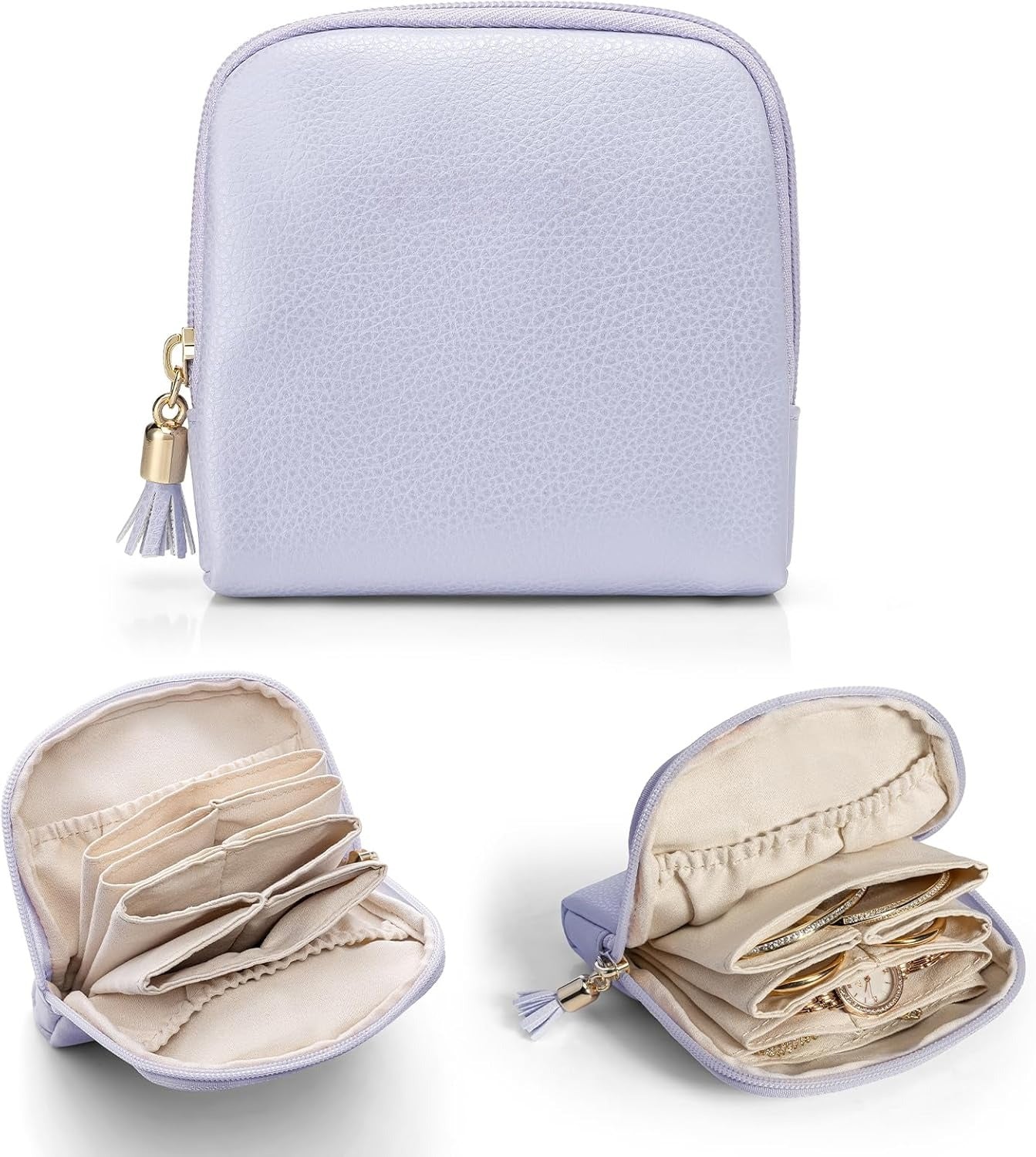 Small Travel Jewelry Case,Travel Gifts for Women,Jewelry Pouch Bags with Zipper,Jewelry Organizer Storage Bag