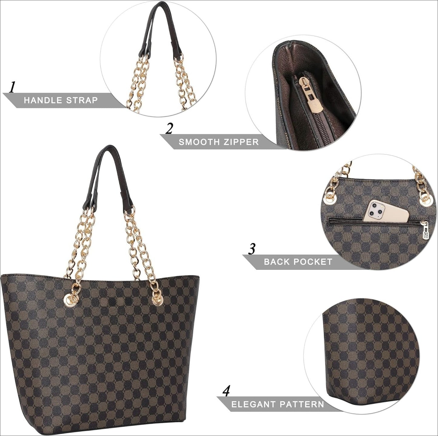 West Tote Bag for Women Chain Top-handle Handbags Fashion handbags