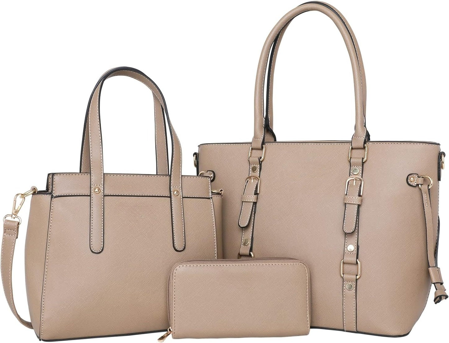 West 3PCS Purses for Women Tote Bag and Wallet Set Shoulder Satchel Handbags