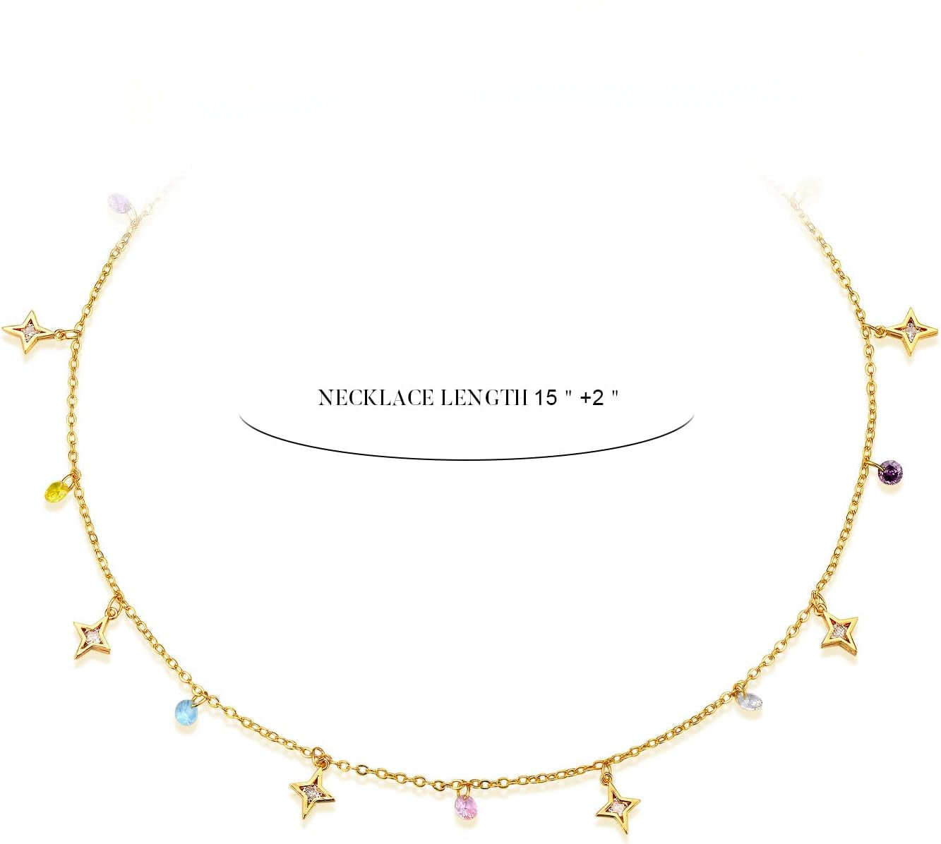 Daisy Flower Choker Necklace - Colorful Gold Plated Delicate Chain, Women's Dainty Fashion Jewelry Gift