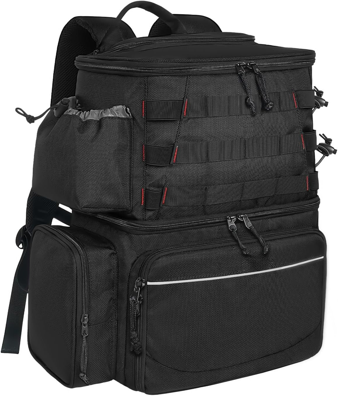 Fishing Backpack, Water Resistant Fishing Tackle Box Bag with Rod Holders & Cooler, Gear Gifts for Men