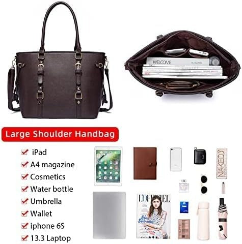 West 3PCS Purses for Women Tote Bag and Wallet Set Shoulder Satchel Handbags