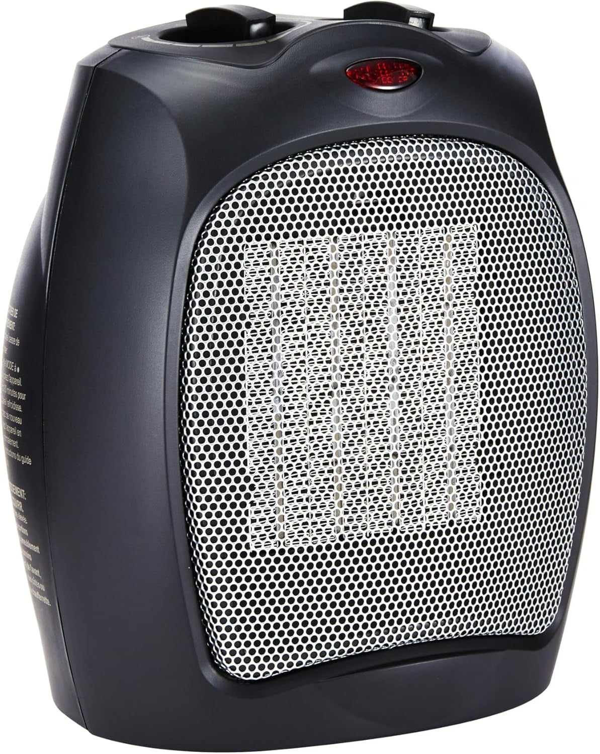 OMOMMD Ceramic Space Heater, Portable Indoor Heating Solution, With Overheat and Tip-Over Protection, Thermostat, Non-Oscillating, 1500W, 7.52"D x 6.34"W x 9.45"H, Black