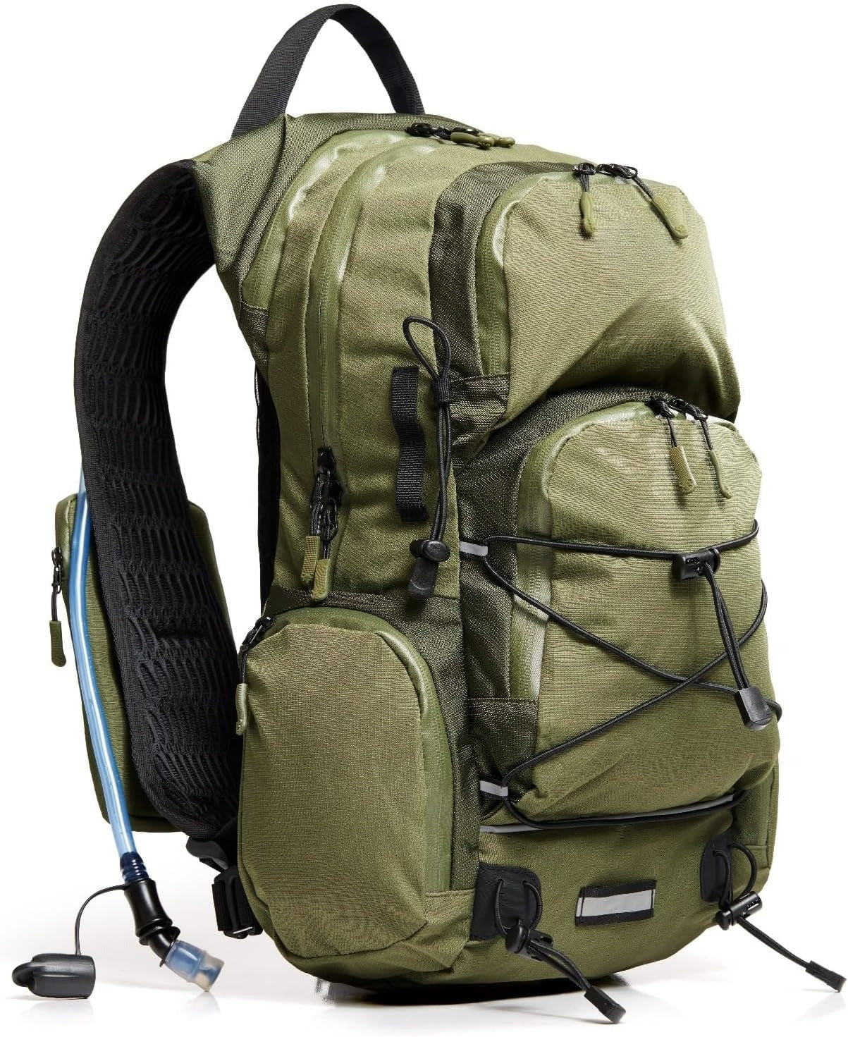 22L Hiking Backpack with Water Bladder - Water Backpack for Hiking with Waterproof Zippers, Phone & Pole Holders