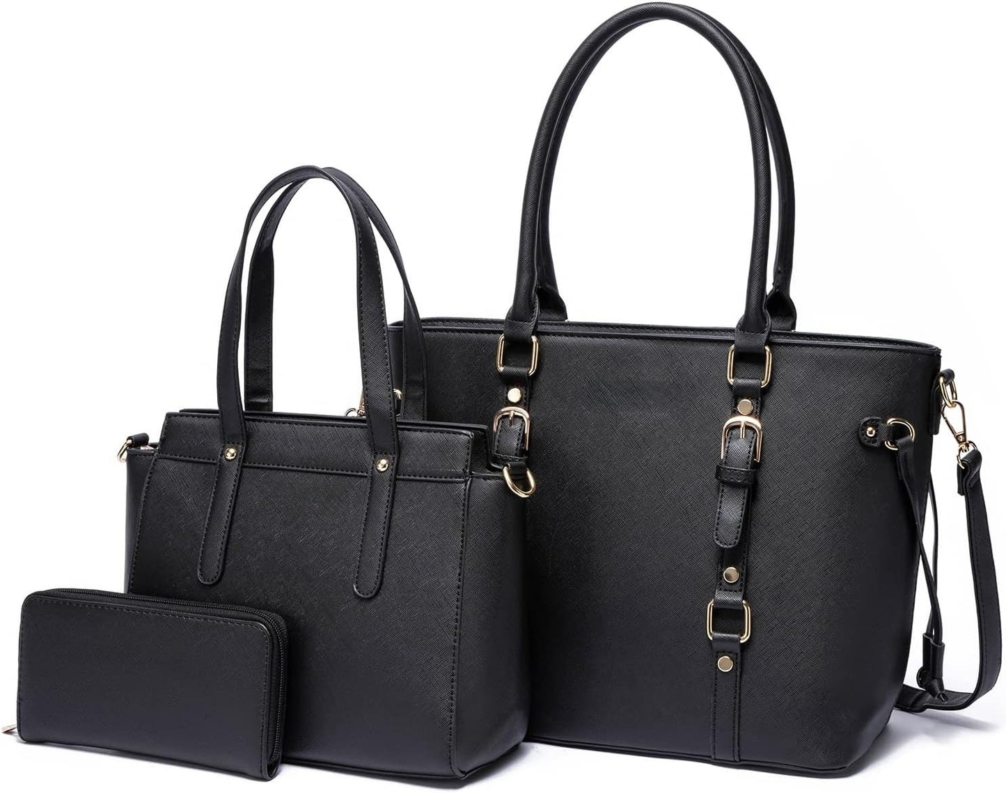 West 3PCS Purses for Women Tote Bag and Wallet Set Shoulder Satchel Handbags