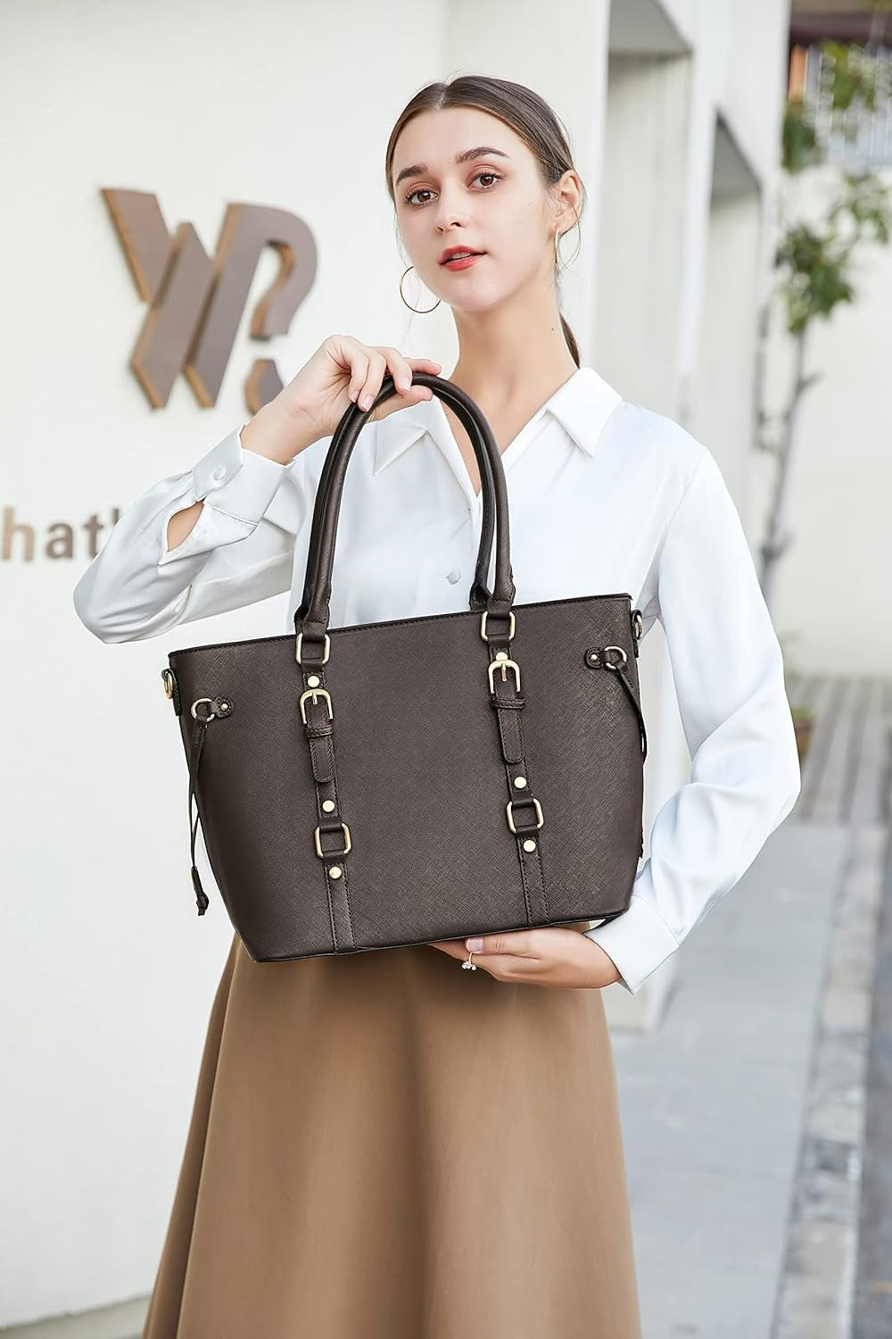 West 3PCS Purses for Women Tote Bag and Wallet Set Shoulder Satchel Handbags