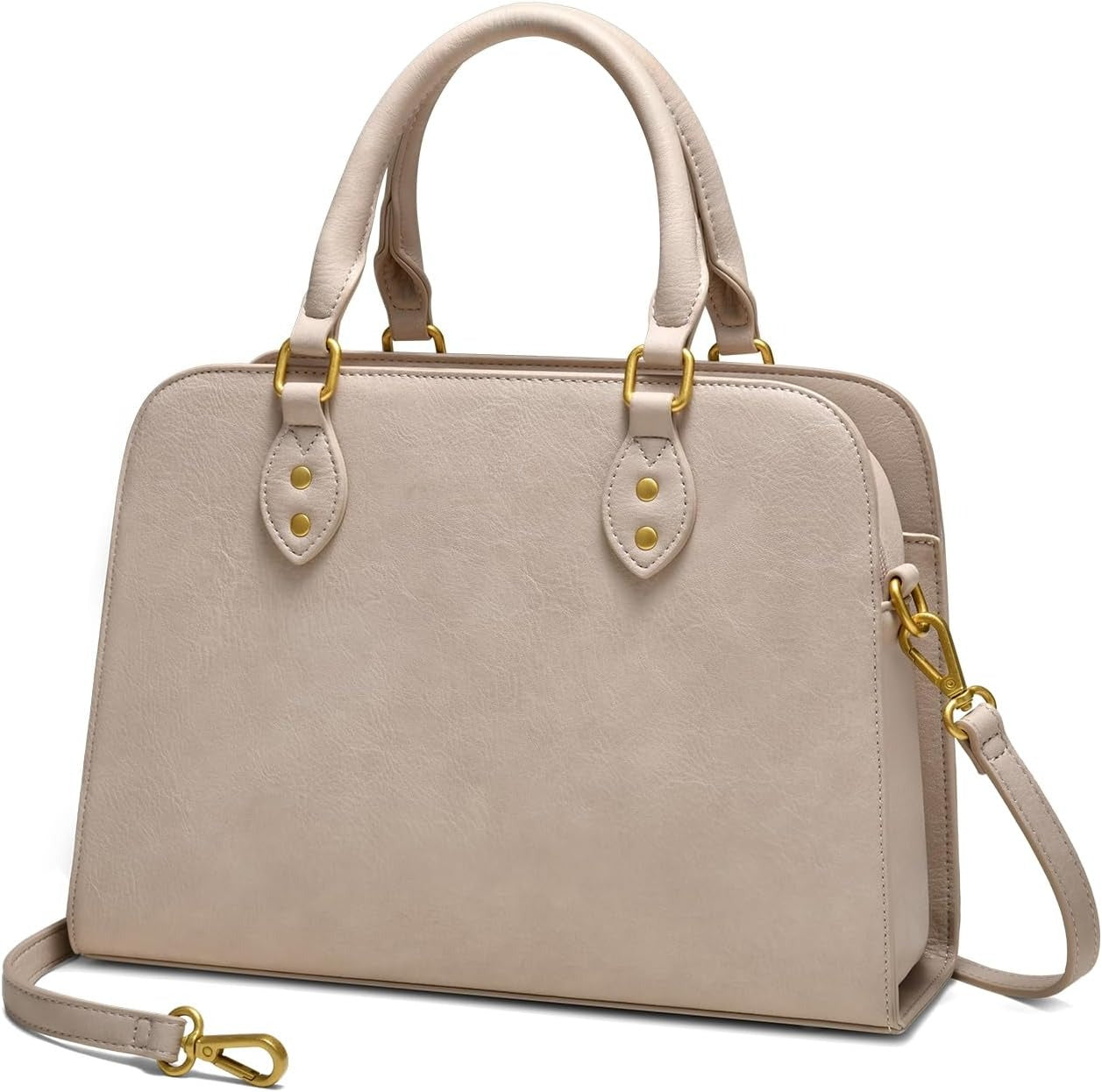 Purses and Handbags for Women, Vintage-Style Leather Top Handle Shoulder Bag Satchel Tote