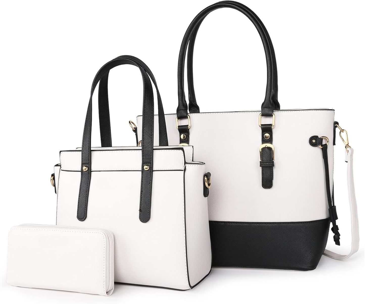 West 3PCS Purses for Women Tote Bag and Wallet Set Shoulder Satchel Handbags