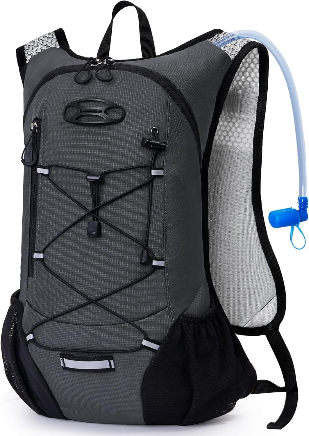 Lightweight Hydration Backpack, Running Backpack with 2L Water Bladder, Hydro Water Daypack for Hiking Rave