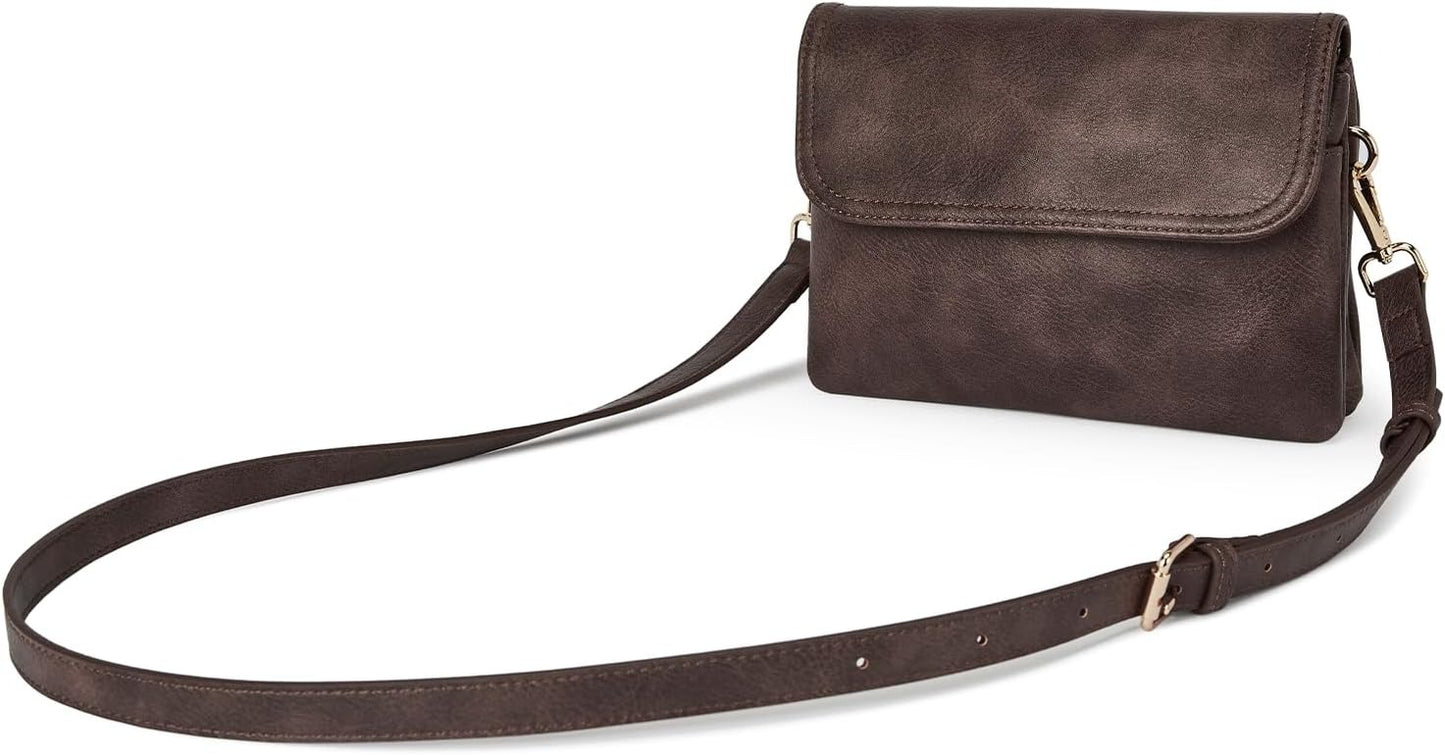Small Crossbody Bags for Women, Vegan Leather Cell Phone Purse, Mini Travel Purse with Adjustable Strap
