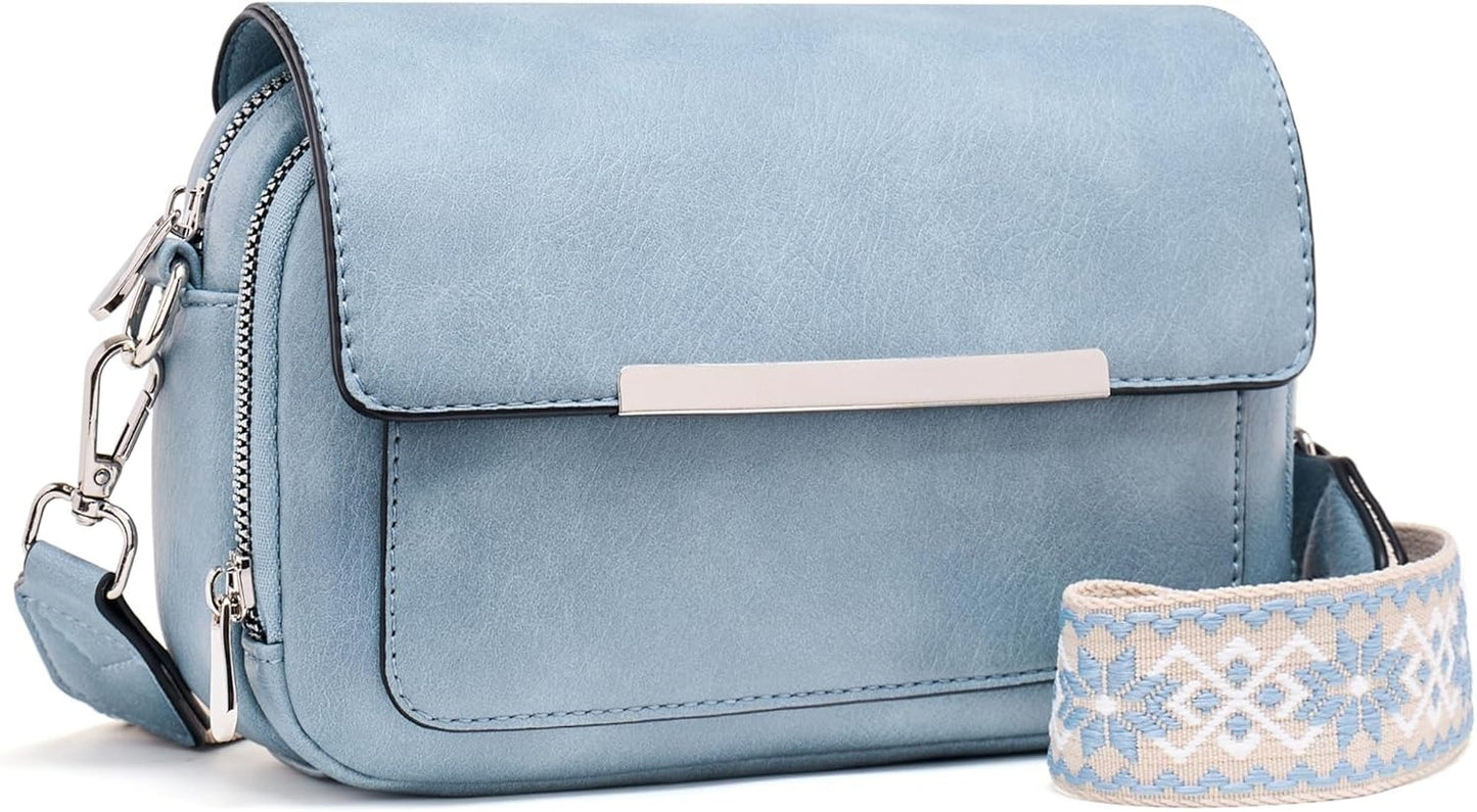 Crossbody Bags for Women Small Crossbody Wallet Purses with Card Slots Leather Shoulder Handbags