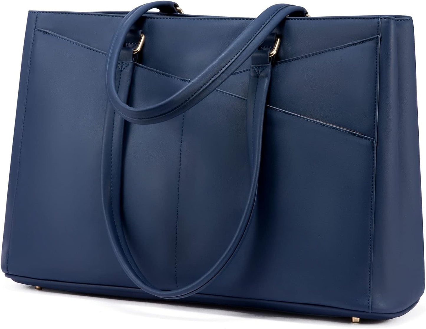 Laptop Tote Bag for Women 15.6 Inch Waterproof Leather Computer Bags Business Office Work Briefcase