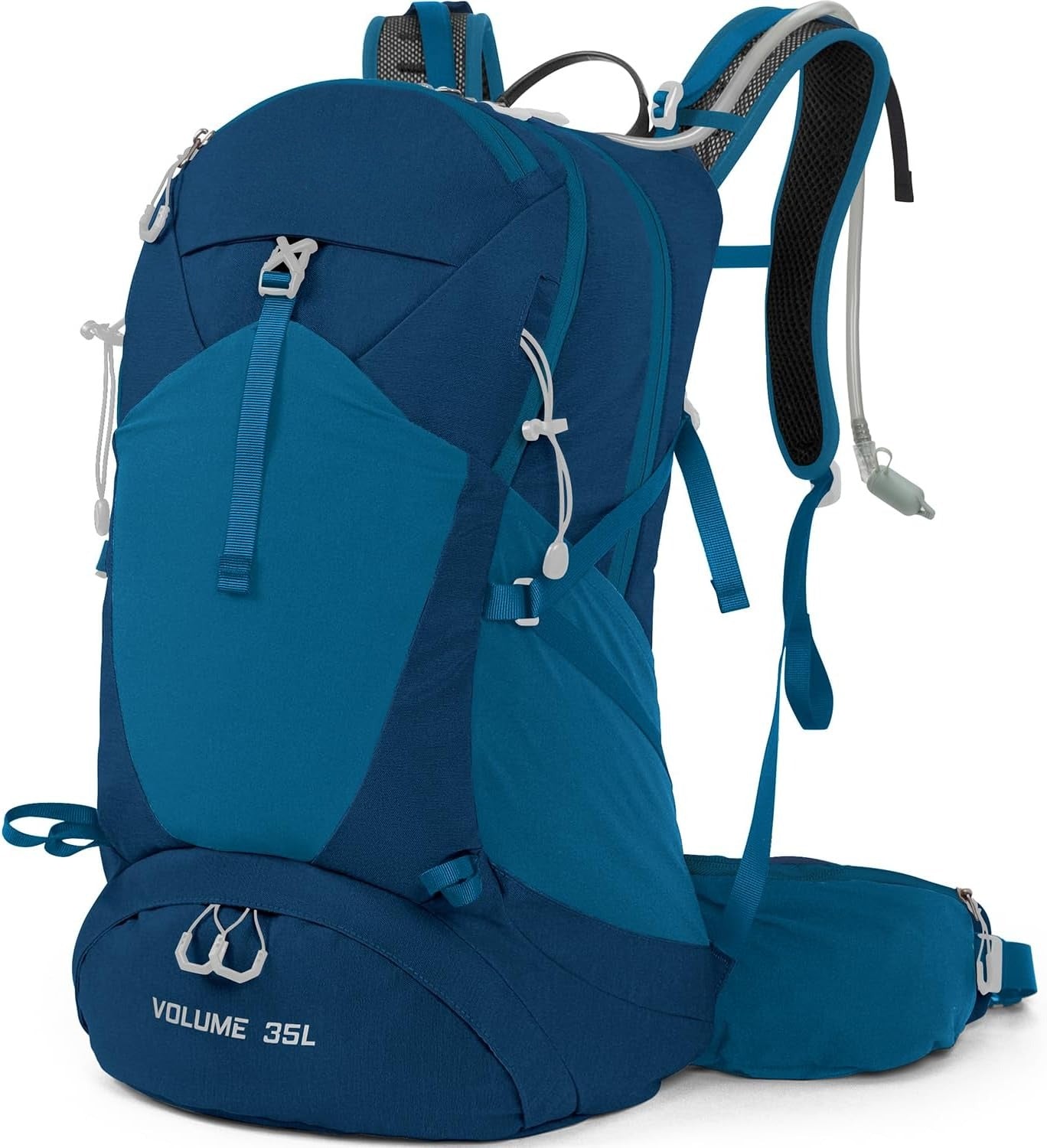 Waterproof Hiking Daypack with 3L Water Bladder and Rain Cover, Lightweight Travel Camping Backpack
