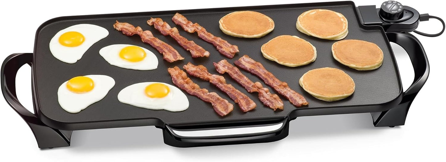 22-inch Electric Griddle With Removable Handles,non-stick panSatisfy,personalized barbecue
