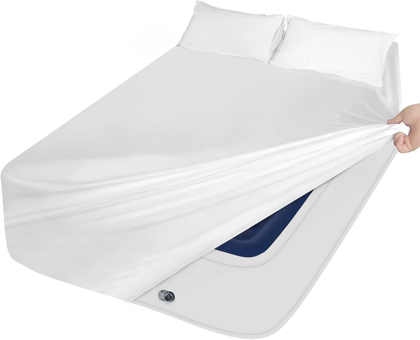 Extra Deep Pocket Queen Sheet Sets for Air Mattress - Sheets with Pocket on Side