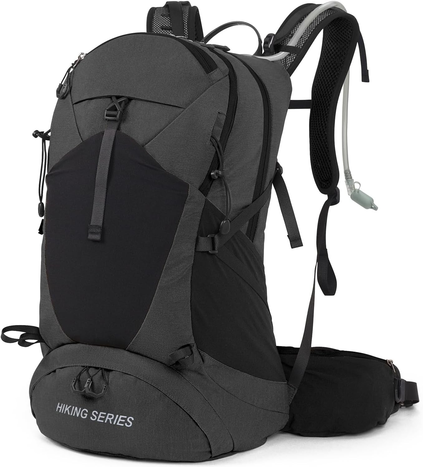 Waterproof Hiking Daypack with 3L Water Bladder and Rain Cover, Lightweight Travel Camping Backpack