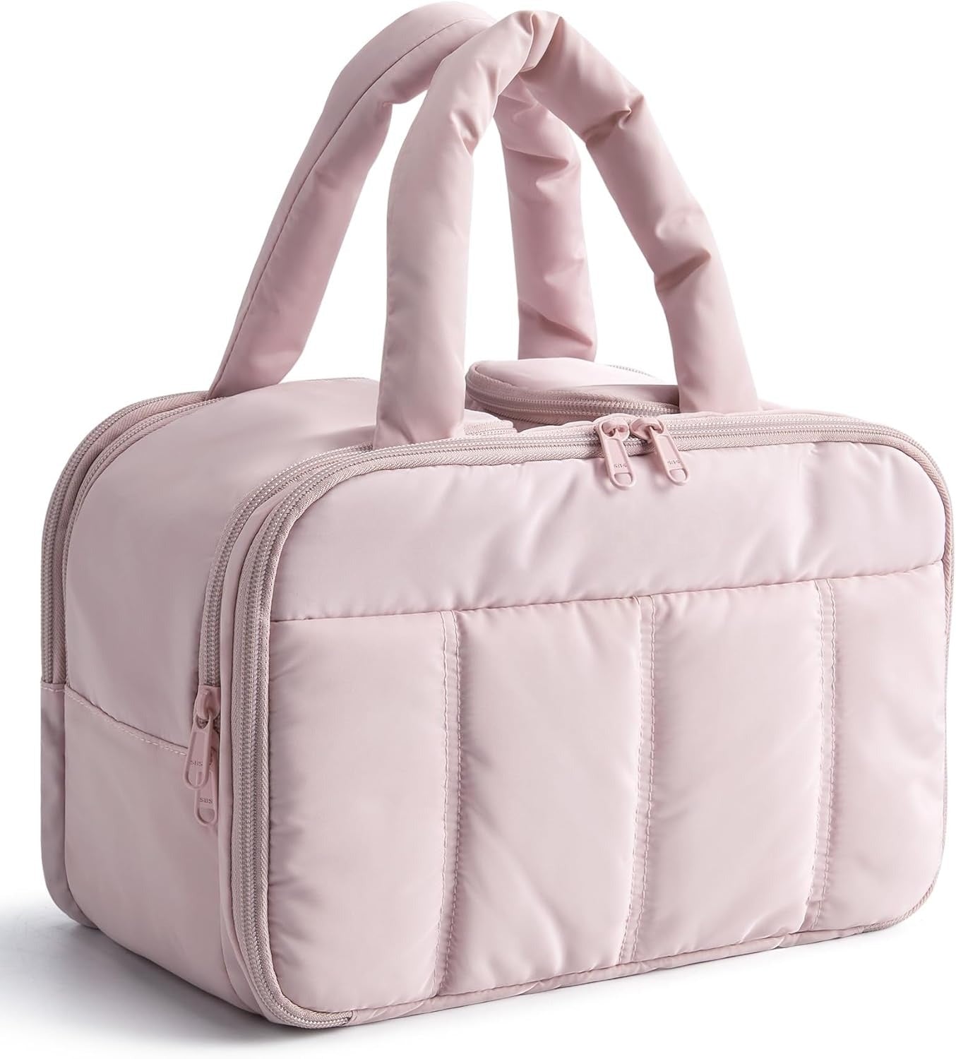 Travel Toiletry Bag, Puffy Large Toiletry Bag for Women, Lightweight Cosmetic Makeup Bag Organizer with Handle