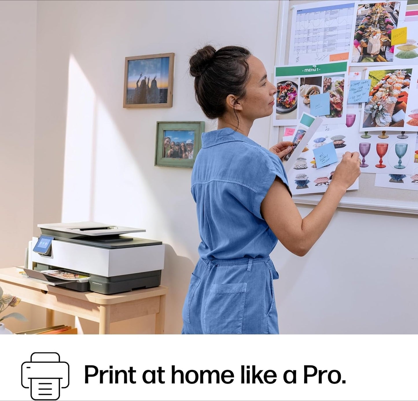 OMOMMD  OfficeJet Pro 8125e Wireless All-in-One Color Inkjet Printer, Print, scan, Copy, ADF, Duplex Printing Best-for-Home Office, 3 Month Instant Ink Trial Included, AI-Enabled (405T6A)