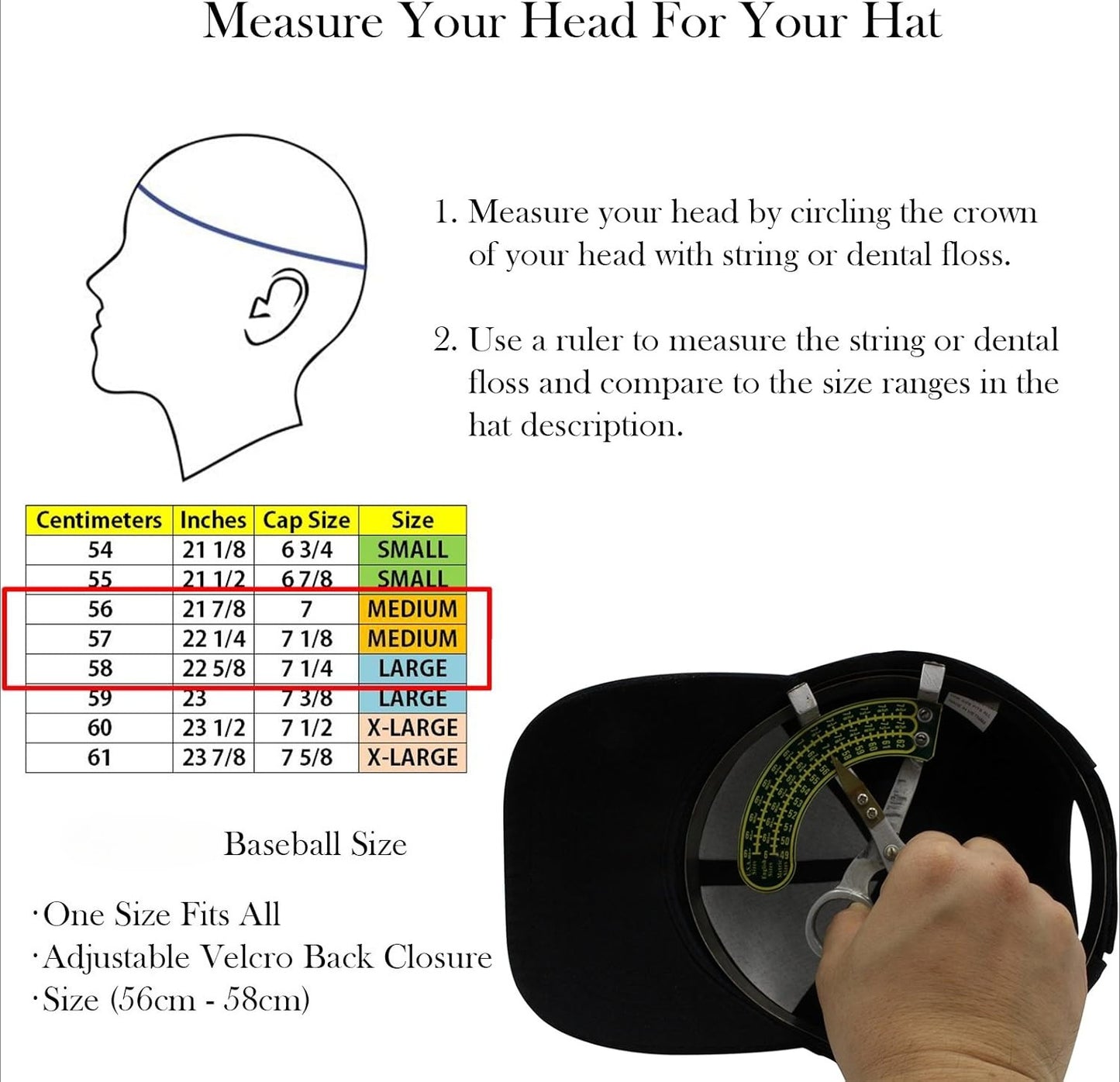 Baseball Cap Men Women - Classic Adjustable Plain Hat