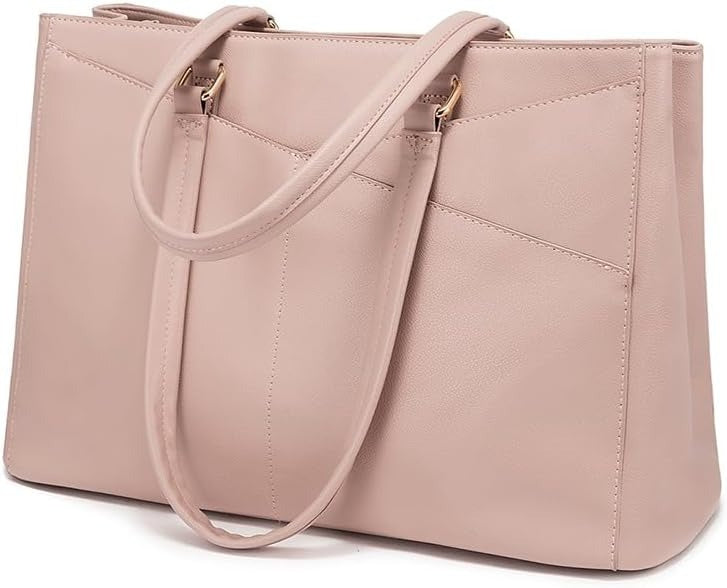 Laptop Tote Bag for Women 15.6 Inch Waterproof Leather Computer Bags Business Office Work Briefcase