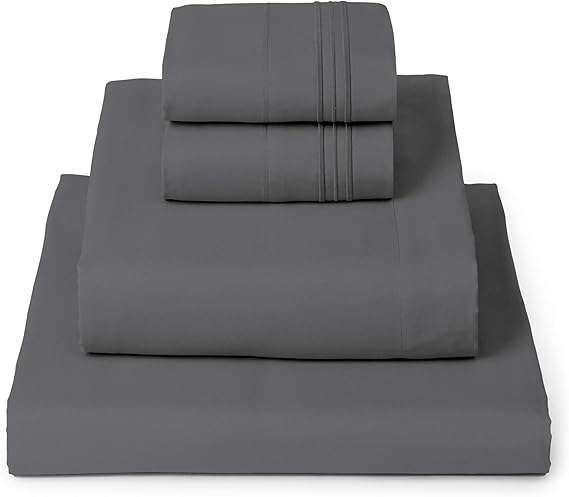 Queen Sheets Set - 4 count  Bedding - Hotel Luxury, Extra Soft, Cooling Bed Sheets