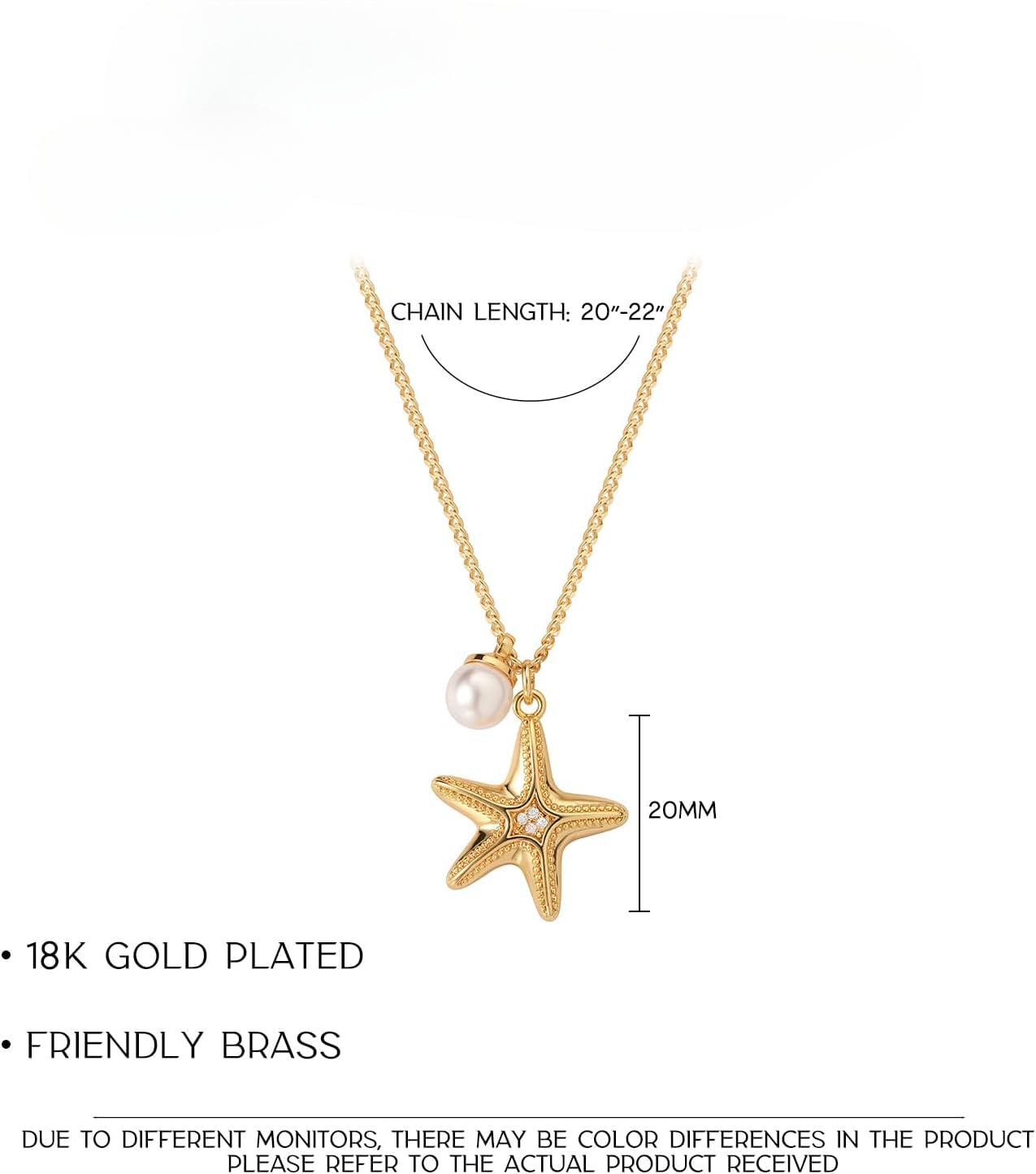 Dainty Gold Seashell Pendent Necklace Ocean Necklace for Women 18K Gold Plated Necklace Boho Handmade Summer Beach Necklace Jewelry