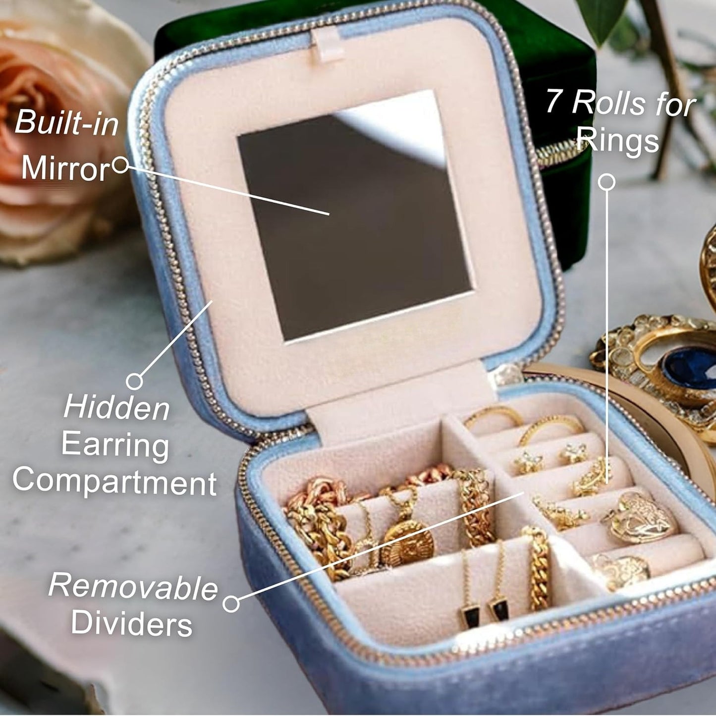 Plush Velvet Jewelry Box | Travel Jewelry Case | Featured in  Things | Best Gifts For Daughter