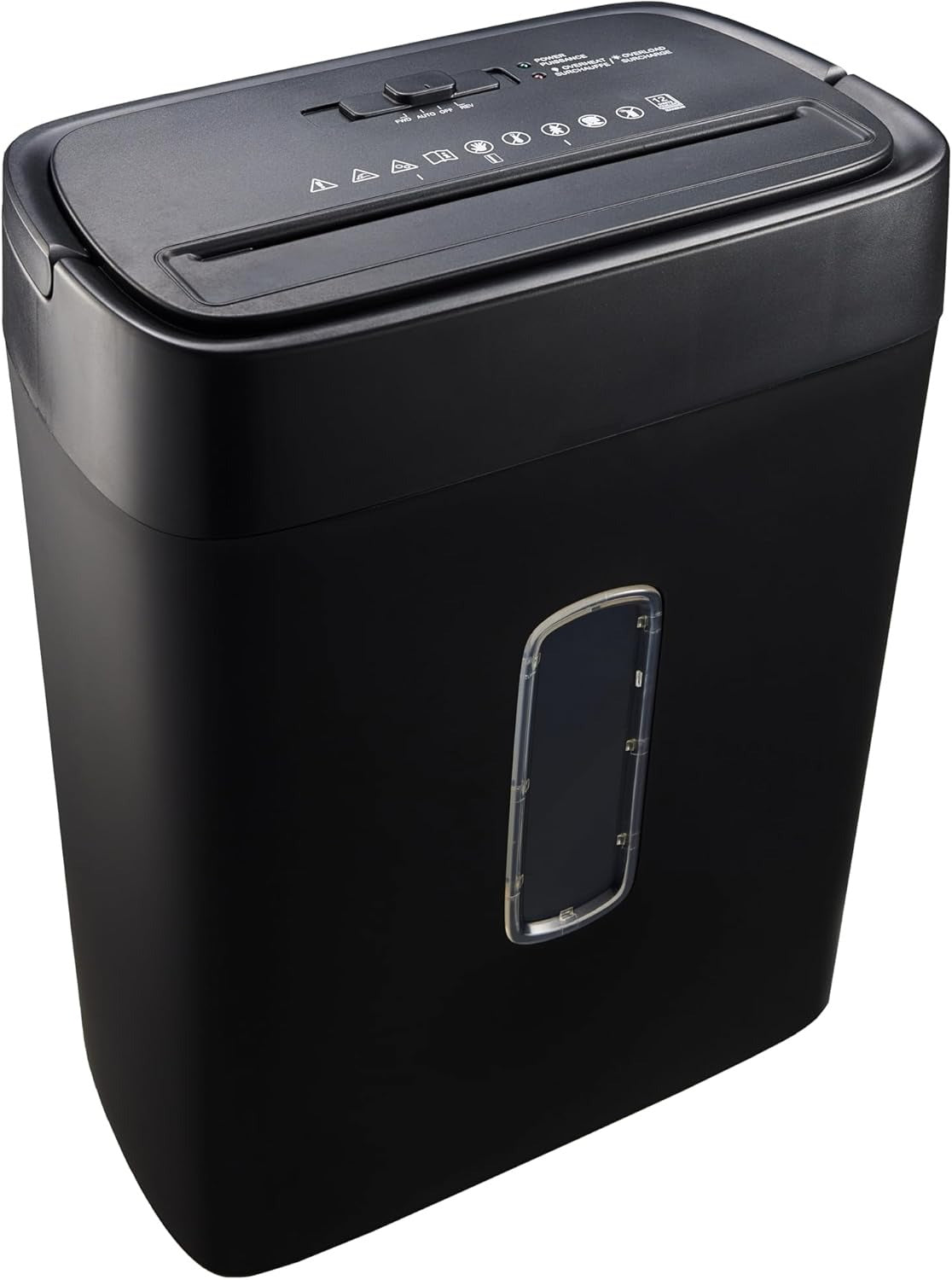 OMOMMD 12-Sheet Cross-Cut Paper and Credit Card Shredder with Overheat Protection, Black (New Model)