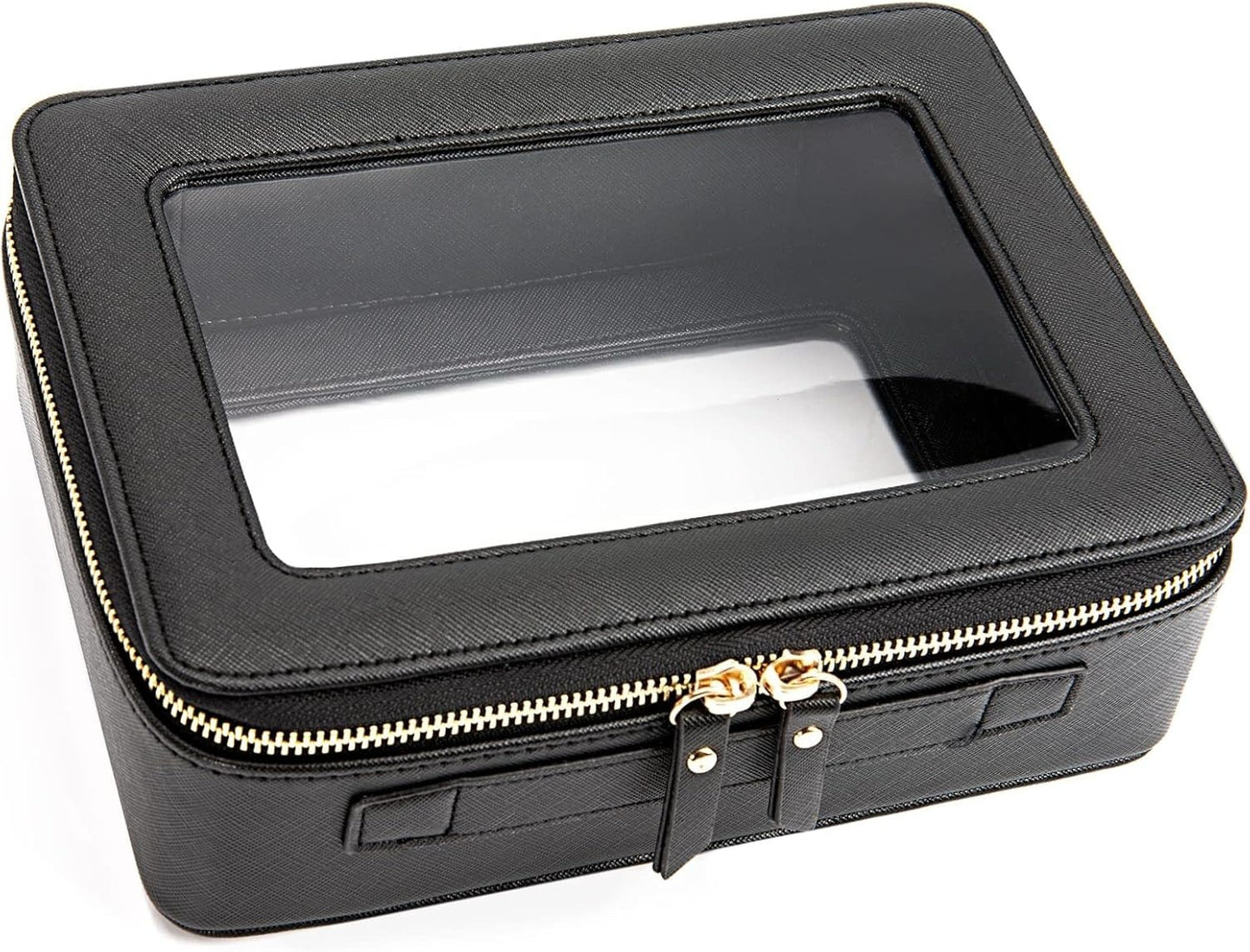 Clear Makeup Bag Organizer, Travel Toiletry Bag Cosmetic Case for Women, Portable Make Up Skincare Pouch Bag