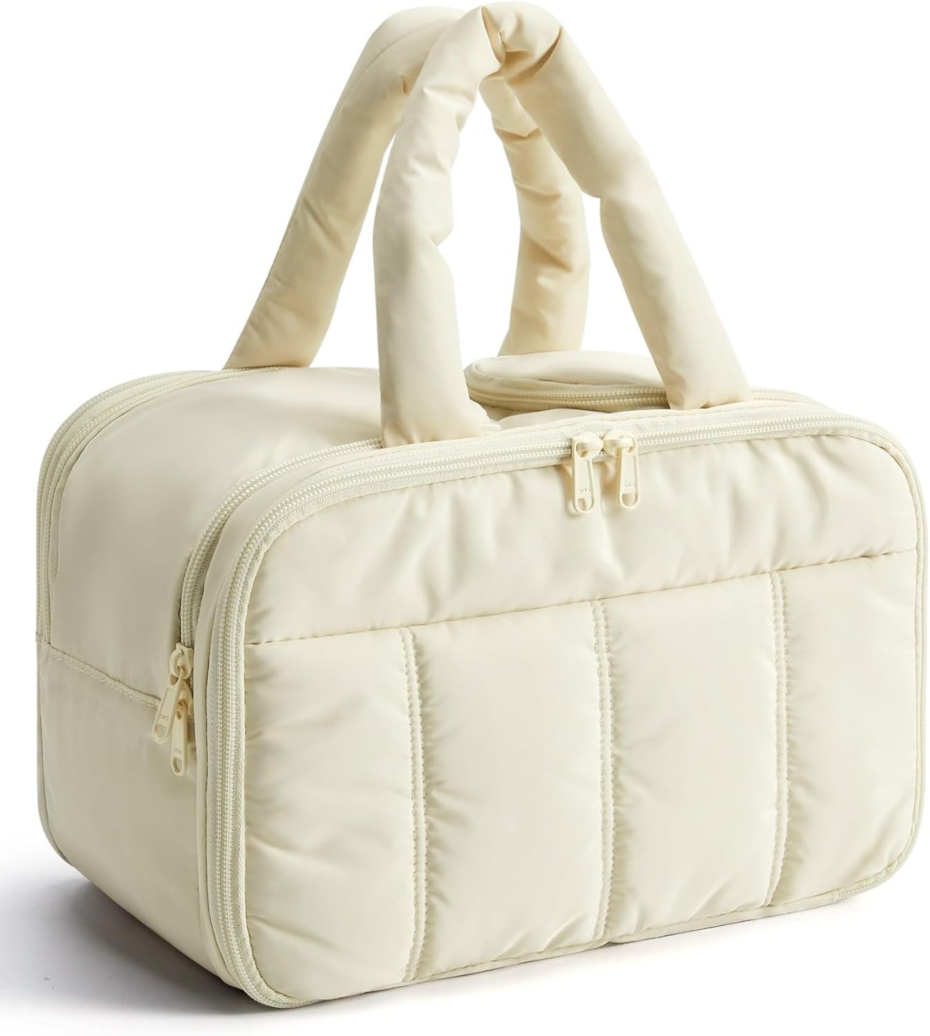 Travel Toiletry Bag, Puffy Large Toiletry Bag for Women, Lightweight Cosmetic Makeup Bag Organizer with Handle