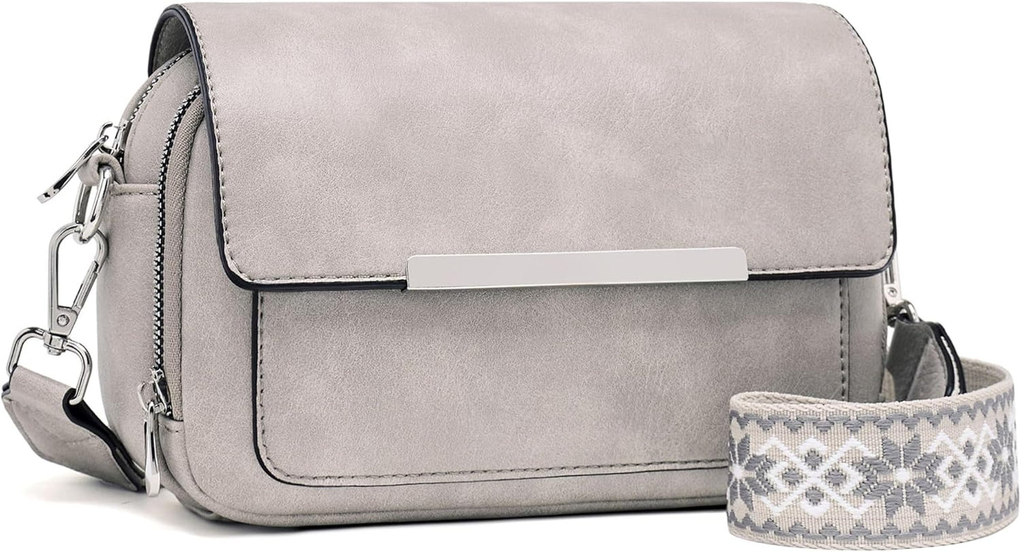 Crossbody Bags for Women Small Crossbody Wallet Purses with Card Slots Leather Shoulder Handbags