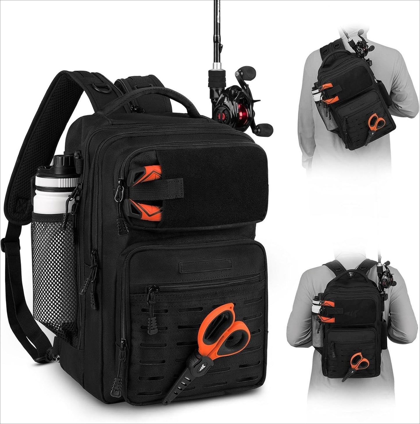 Tactical Sling Tackle Bag-Lightweight Fishing Backpack Storge Fishing Gear and Equipment,Gift for Men
