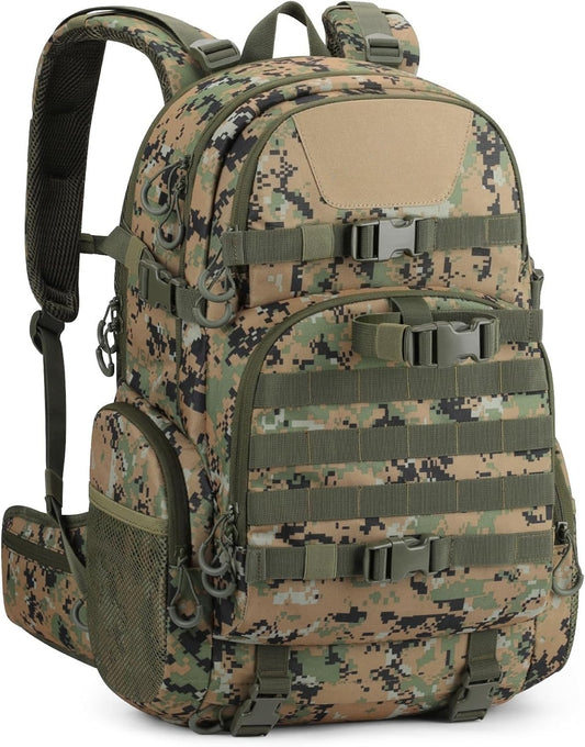 Hunting Backpack for Men Women,  with Rain Cover, Long-Lasting 35L Camo Tactical Day Pack