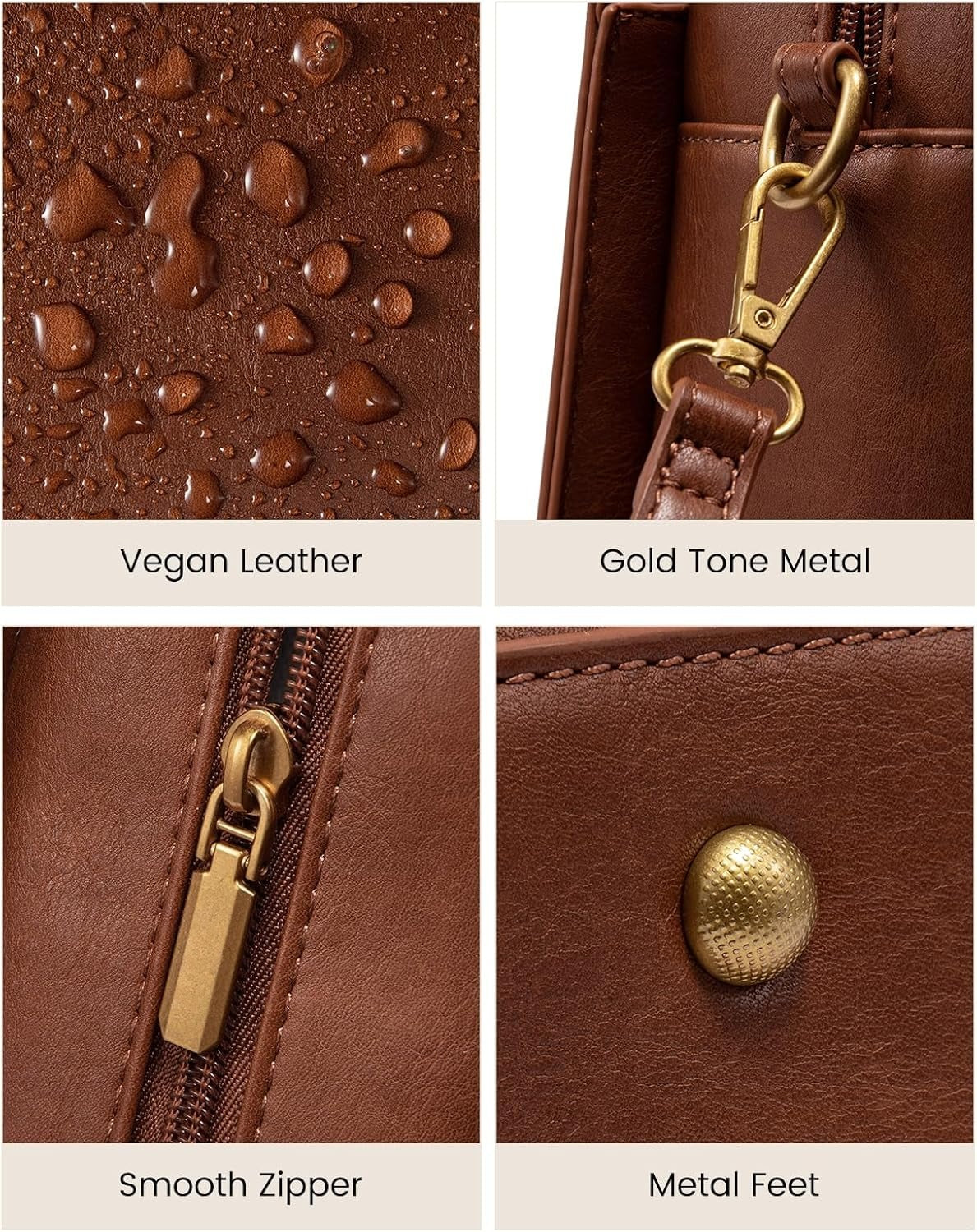Purses and Handbags for Women, Vintage-Style Leather Top Handle Shoulder Bag Satchel Tote