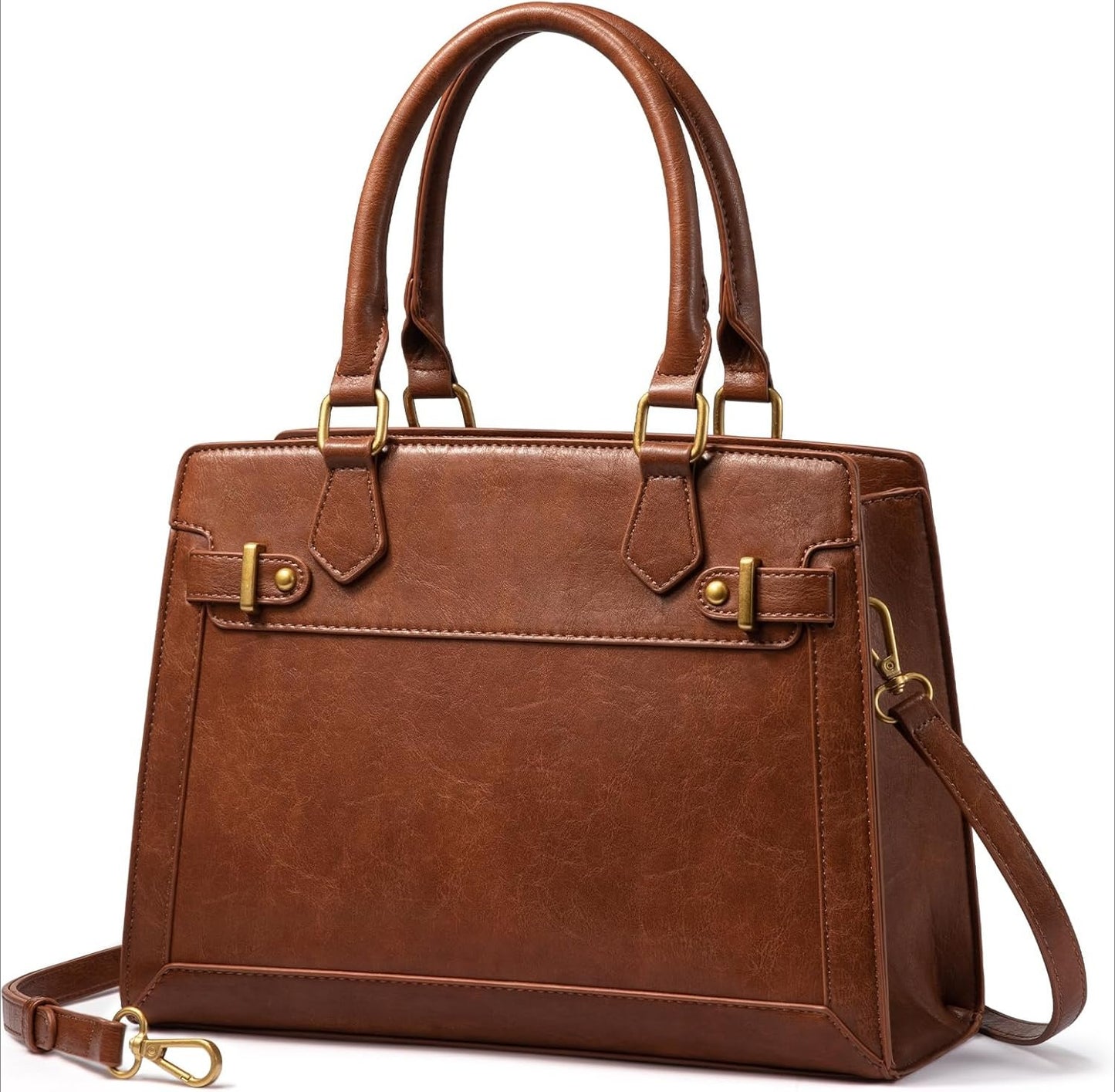 Handbags for Women, Tote Shoulder Bag Satchel Black Purse and PU Leather Top Handle for ladies
