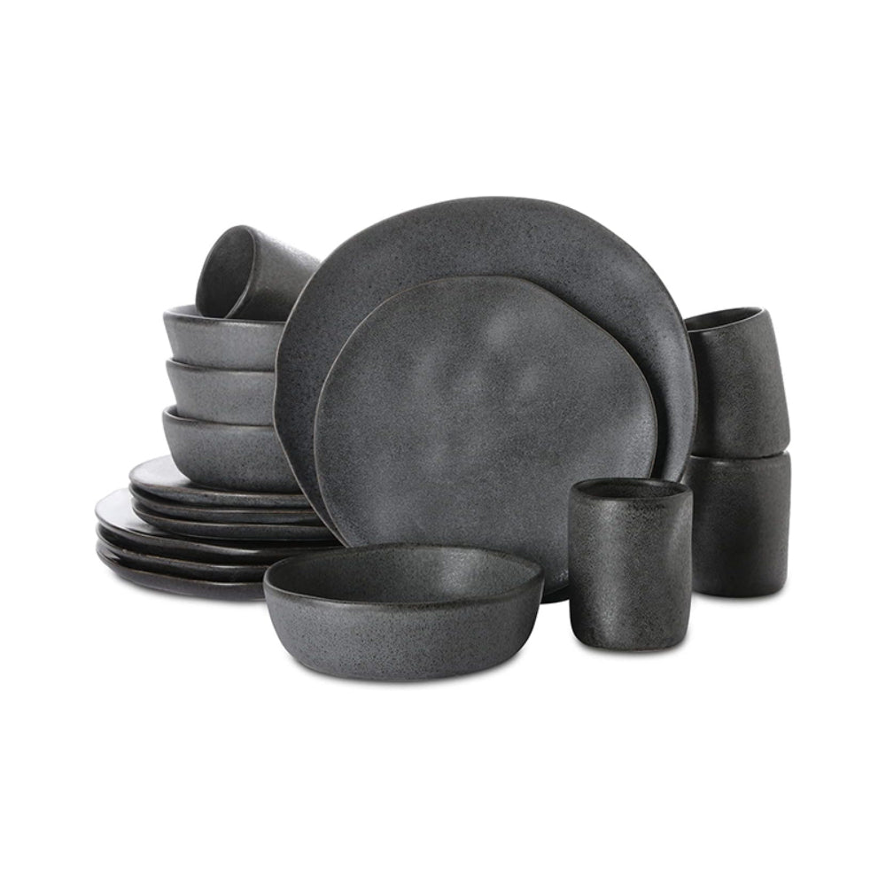 Nebula Vortex Debossed Stoneware Dinnerware Set