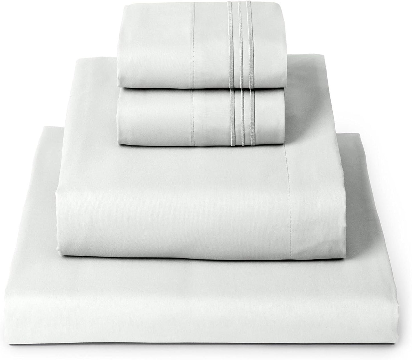 Queen Sheets Set - 4 count  Bedding - Hotel Luxury, Extra Soft, Cooling Bed Sheets