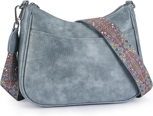 Trendy Leather Crossbody Purse with Adjustable Strap, Women's Shoulder Handbag