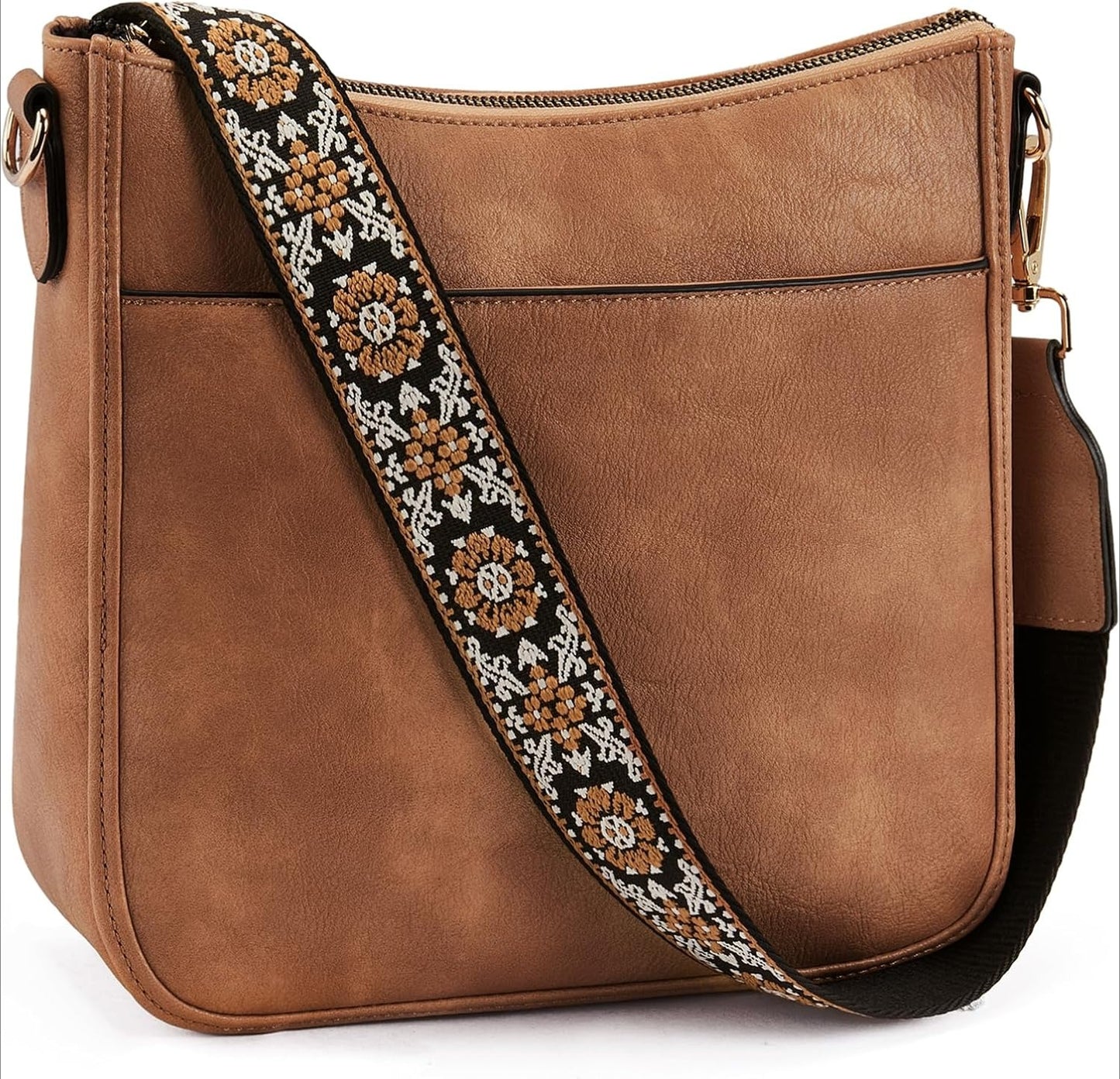 Crossbody Bags for Women Trendy Vegan Leather Hobo Purses Shoulder Handbags With Wide Shoulder Strap