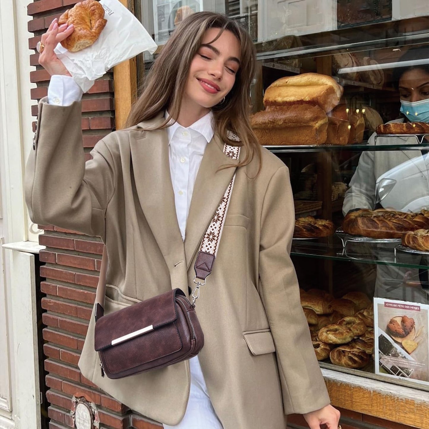 Crossbody Bags for Women Small Crossbody Wallet Purses with Card Slots Leather Shoulder Handbags