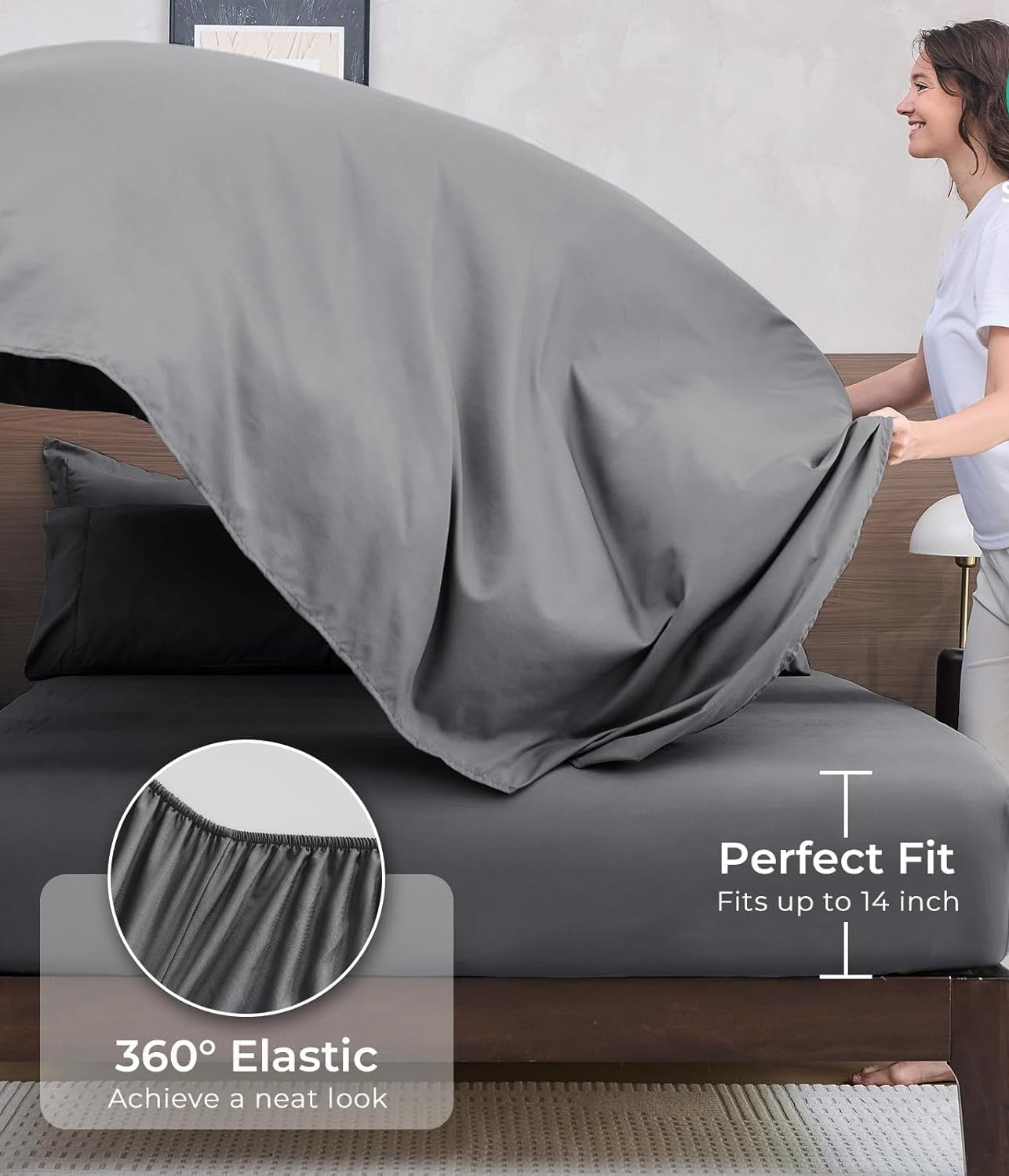 7 count Queen Comforter Set,  with  Comforter, Flat Sheet, Fitted Sheet, Pillowcases, Pillow Shams