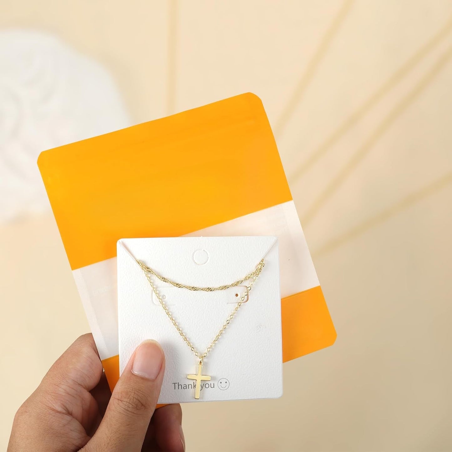 "14K Gold/Silver Plated Layered Cross Necklace, Dainty Stackable Choker with Cross Pendant, Trendy Women’s Jewelry Gift"