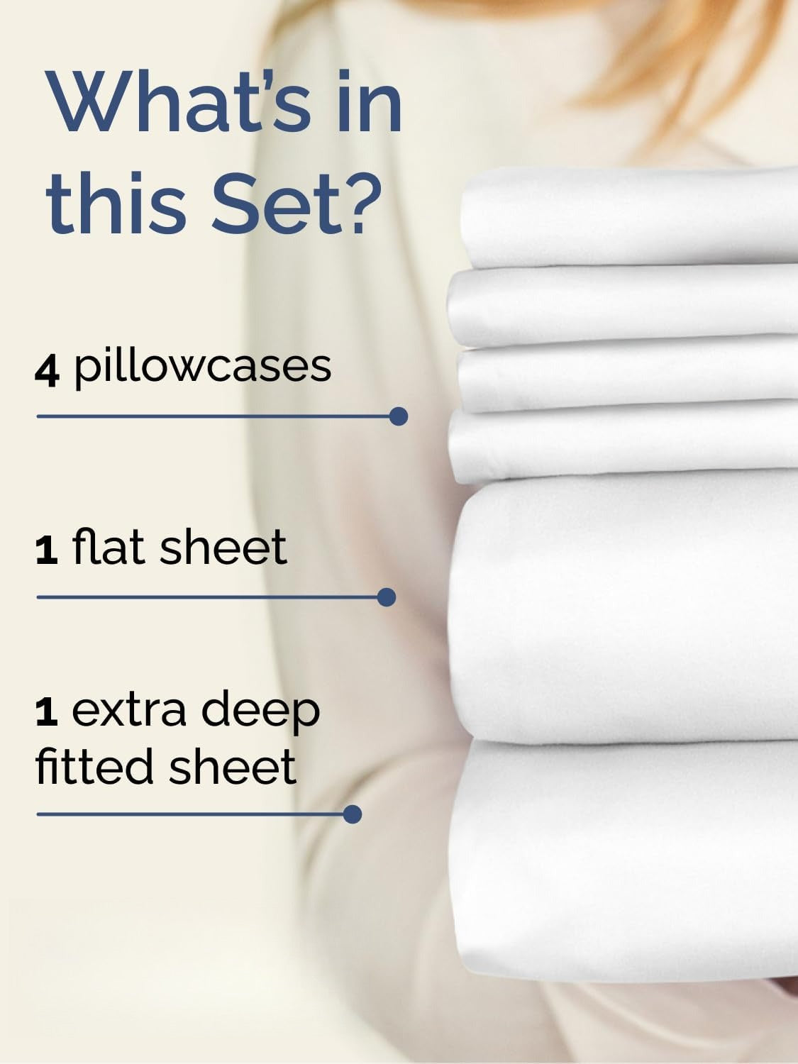 Extra Deep King Sheet Set - 6 count Breathable and Cooling Sheets Easy，Extra Deep Pockets