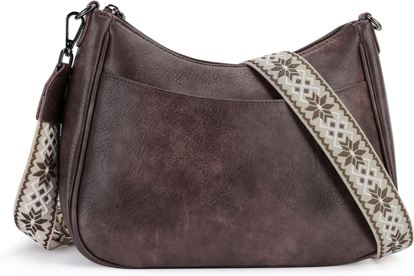 Trendy Leather Crossbody Purse with Adjustable Strap, Women's Shoulder Handbag